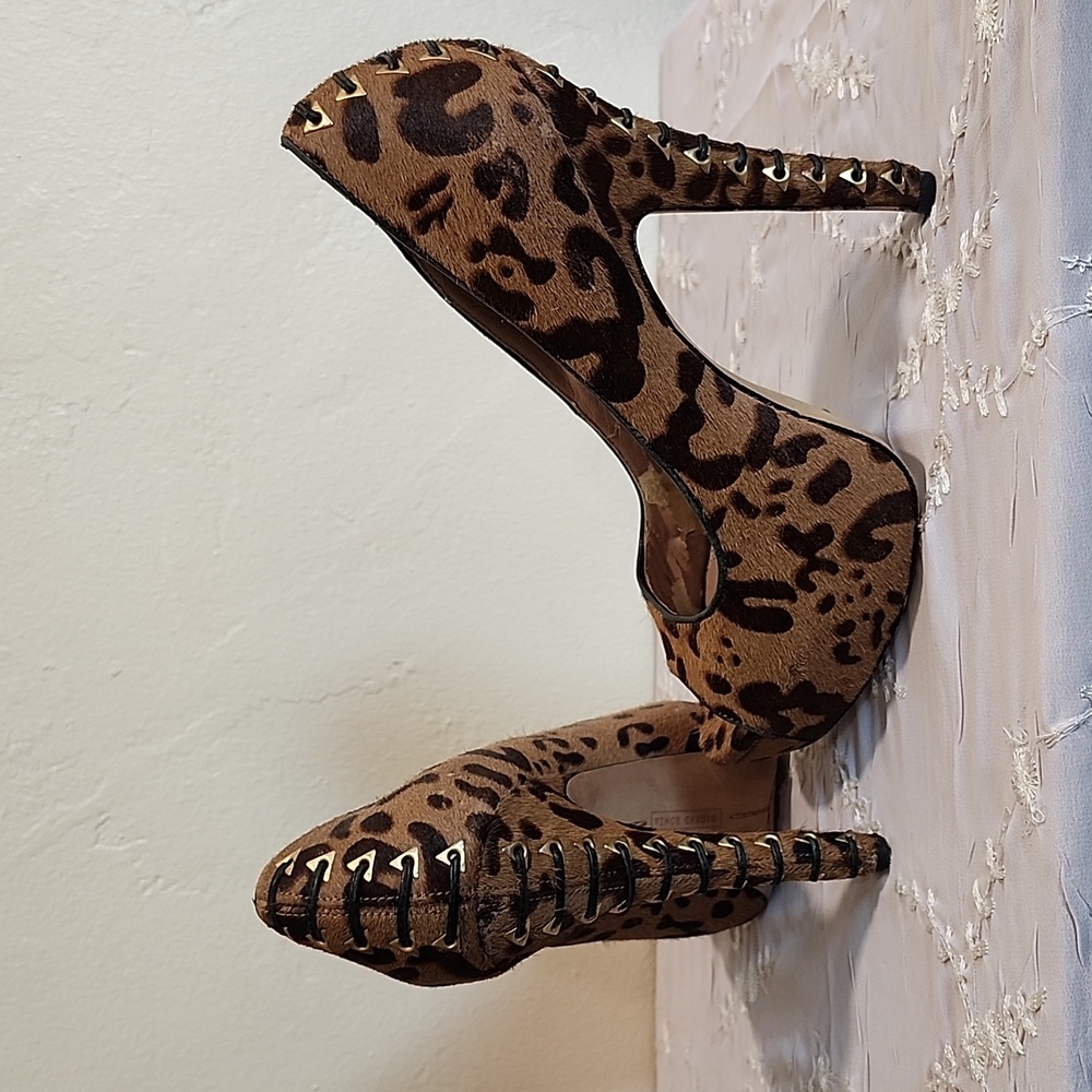 Vince Camuto Leopard Print Stiletto Heels
